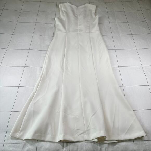 Banana Republic Dress Womens 6 White Cream Sleeveless Sheath Button Down Classic - Picture 4 of 10